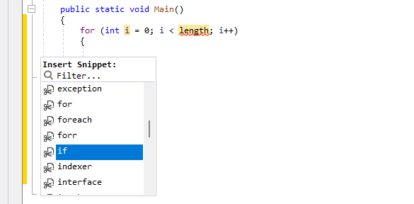 Code Snippet
